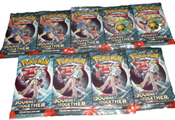 POKEMON SCARLET & VIOLET LOT (9) BOOSTER PACKS JOURNEY TOGETHER NISP - Image 1