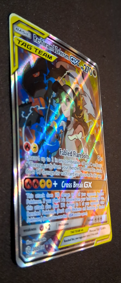 MINT ❄ Reshiram & Zekrom GX (Full Art) 222/236 Sm-Cosmic Eclipse Holo - Image 2