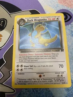 Pokemon TCG Non-holo Dark Dragonite 22/82 Team Rocket Rare LP - Image 2