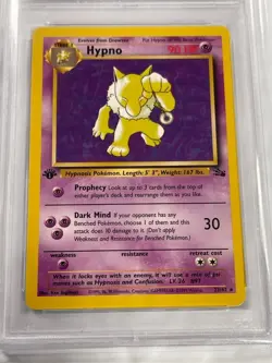 1999 POKEMON FOSSIL 1ST EDITION HYPNO #23 PSA 10. - Image 2