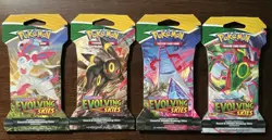 Pokemon Evolving Skies Sleeved Booster Packs - All 4 Package Arts - New & Sealed - Image 1