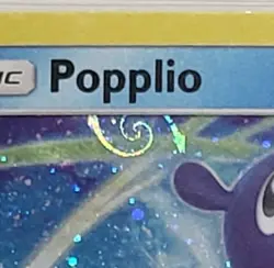 Pokemon TCG Sun & Moon Popplio SM24 Black Star Promo Cosmos Holo HD SWIRL LP - Image 3