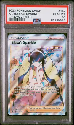 Elesa's Sparkle 147/159 Sword Shield Crown Zenith Pokemon PSA 10 - Image 1