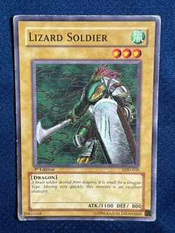 YUGIOH! LEGACY OF DARKNESS #LOD-0038 LIZARD SOLDIER 1ST EDITION COMMON - Image 1