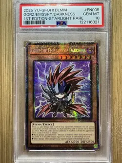 Yu-Gi-Oh! Gorz the Emissary of Darkness STARLIGHT Rare 1st Ed BLMM-EN005 PSA10 - Image 1