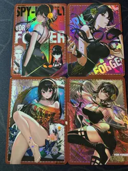 Goddess Story 4 x Waifu Cards Goddess Yor Forger Spy Family Collectible - Image 1