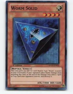 Worm Solid #HA03-EN022 Foil 1st Edition Yugioh Card - Image 1
