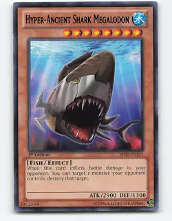 Hyper-Ancient Shark Megalodon #BP02-EN121 Rare Yugioh Card - Image 1