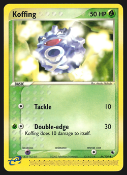 Koffing 54/109 EX Ruby & Sapphire Pokemon Card EXC - Image 1