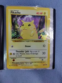 POKEMON TRADING CARD GAME PIKACHU TRAIN ON BINDER PORTFOLIO ALBUM W/ JUMBO CARD - Image 3