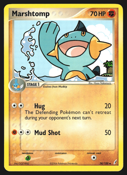 Marshtomp 38/100 EX Crystal Guardians Pokemon Card LP - Image 1