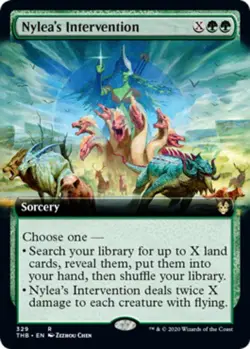 1x Nylea's Intervention - Extended Art NM-Mint, English Theros Beyond Death MTG - Image 1
