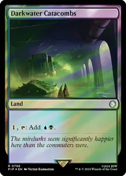Darkwater Catacombs SURGE FOIL - 0788 - Rare - Fallout PIP MTG - Image 1