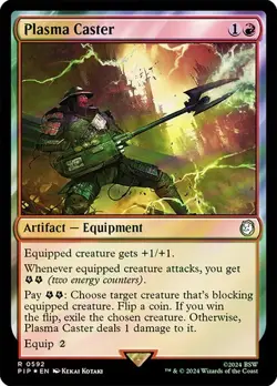 Plasma Caster SURGE FOIL - 0592 - Rare - Fallout PIP MTG - Image 1