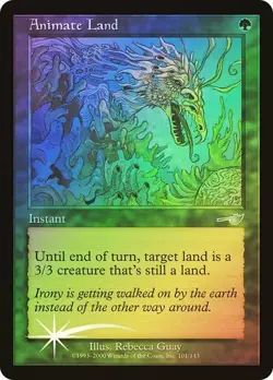 Nemesis MTG Foil Animate Land Magic - Image 1