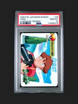 PSA 10 GEM MINT LOW POP - 1998 POKEMON JAPANESE BANDAI ANIME COLLECTION #79 TODD - Image 2