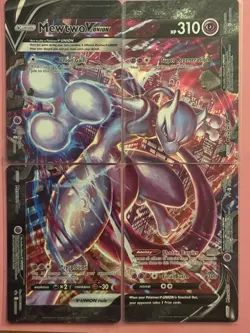 Pokemon TCG Mewtwo V-Union Full Set of 4 SWSH159, SWSH160, SWSH161, SWSH162 Nm - Image 2