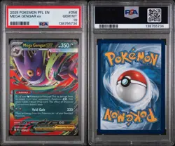 2025 POKEMON PFL EN-PHANTASMAL FLAMES #056 MEGA GENGAR EX PSA 10 - Image 3