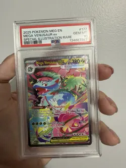 2025 POKEMON MEGA EVOLUTION SPECIAL ILLUSTRATION RARE MEGA VENUSAUR EX PSA 10 - Image 1