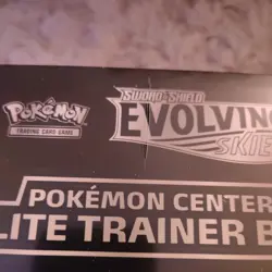 2021 Pokemon Evolving Skies Pokemon Center Sealed ETB - Damage(Slit In Plastic) - Image 2