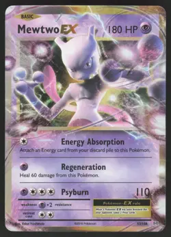 Mewtwo EX 52/108 Ultra Rare Pokemon TCG XY Evolutions NM - Image 1