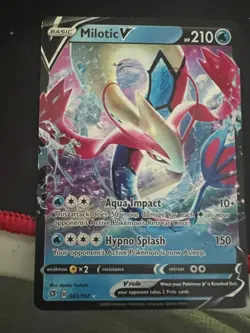 Pokemon TCG Milotic V Rebel Clash 043/192 Holo Ultra Rare - Image 1