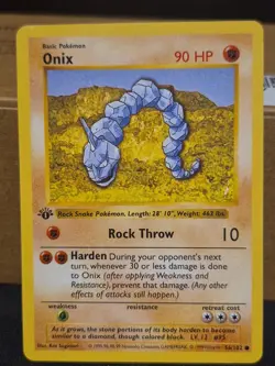 Pokemon TCG 1st Edition Base Set Shadowless Onix 56/102 - Image 1