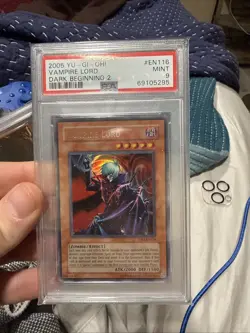 PSA 9 MINT 2005 YU-GI-Oh! Dark Beginning 2 VAMPIRE LORD EN116 - Image 1