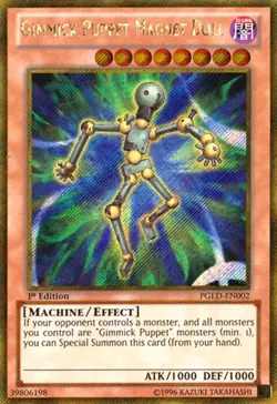 Yugioh! LP Gimmick Puppet Magnet Doll - PGLD-EN002 - Gold Secret Rare - 1st Edit - Image 1