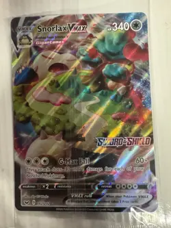 Snorlax VMax Jumbo Card 142/202 Stamped Gamestop Promo Pokemon Sword & Shield - Image 1