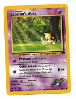 Pokemon Card: Sabrina's Abra 92/132 Gym Challenge Set Vintage! NM - Image 1