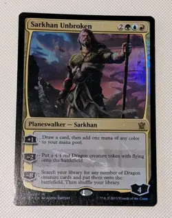MTG *FOIL * Dragons of Tarkir Mythic Rare SARKHAN UNBROKEN NM - Image 1