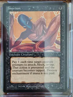 MTG ⭐Imprison Legends NM/Mint+ ⭐Graded CGC 8.0 with 3x 9.0 subs ⭐1994 Rare Magic - Image 3