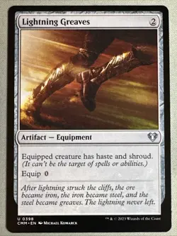 MTG / Lightning Greaves / CMM / #398 / Regular / Uncommon / NM - Image 1