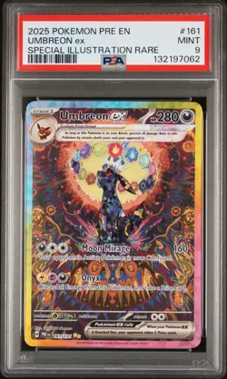 2025 POKEMON PRE EN-PRISMATIC EVOLUTIONS #161 UMBREON EX PSA 9 - Image 1