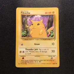 E3 PIKACHU 1999 POKEMON BASE SET YELLOW CHEEKS 58/102 TCG WOTC Wizards LP - Image 1