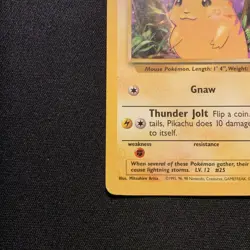 E3 PIKACHU 1999 POKEMON BASE SET YELLOW CHEEKS 58/102 TCG WOTC Wizards LP - Image 5