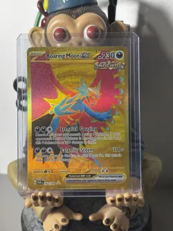 Pokemon Roaring Moon EX Hyper Rare Full Art Paradox Rift 262/182 Gold - Image 1