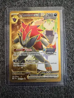 N'S ZOROARK ex 189/159 Journey Together Gold Hyper Rare Holo Pokemon TCG NM - Image 1