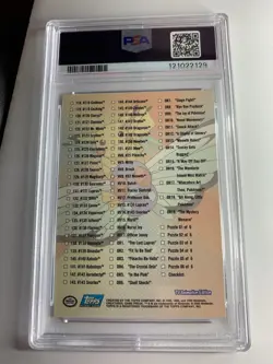 2000 Topps Pokemon TV Checklist SILVER FOIL Animation Series 3 PSA 9 MINT - Image 2