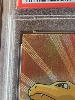 1999 Topps Pokemon TV #6 Charizard Rainbow Foil Black Logo PSA 7 Near Mint - Image 3
