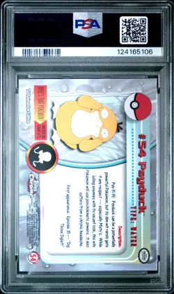 2000 TOPPS CHROME POKEMON T.V. #54 PSYDUCK PSA 10 - Image 2