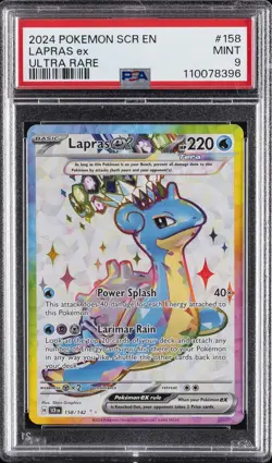 2024 POKEMON SCR EN-STELLAR CROWN ULTRA RARE #158 LAPRAS EX PSA 9 - Image 1