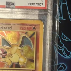 Pokemon TCG Charizard #4/102 Base Set Unlimited, Holographic, Graded PSA 2, GOOD - Image 3