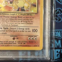 Pokemon TCG Charizard #4/102 Base Set Unlimited, Holographic, Graded PSA 2, GOOD - Image 4