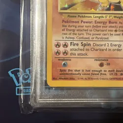Pokemon TCG Charizard #4/102 Base Set Unlimited, Holographic, Graded PSA 2, GOOD - Image 5