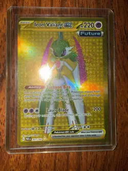 Pokemon TCG: Iron Valiant EX 261/182 SV: Paradox Rift Gold Hyper Rare Holo NM - Image 1
