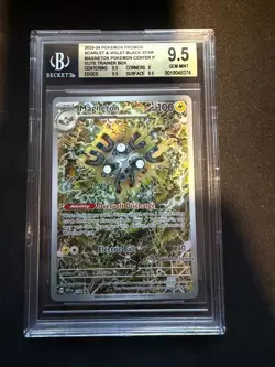 2024 POKEMON MAGNETON #159 SVP SURGING SPARKS ETB BLACK STAR PROMO BGS 9.5 - Image 1