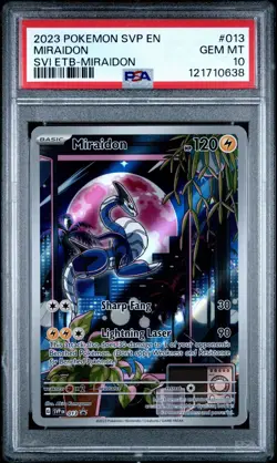 2023 POKEMON SVP EN-SV BLACK STAR PROMO #013 MIRAIDON PSA 10 - Image 1