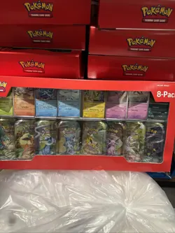 Pokemon TCG Prismatic Evolutions Costco Mini Tins 8 Pack - New & Sealed , US - Image 1